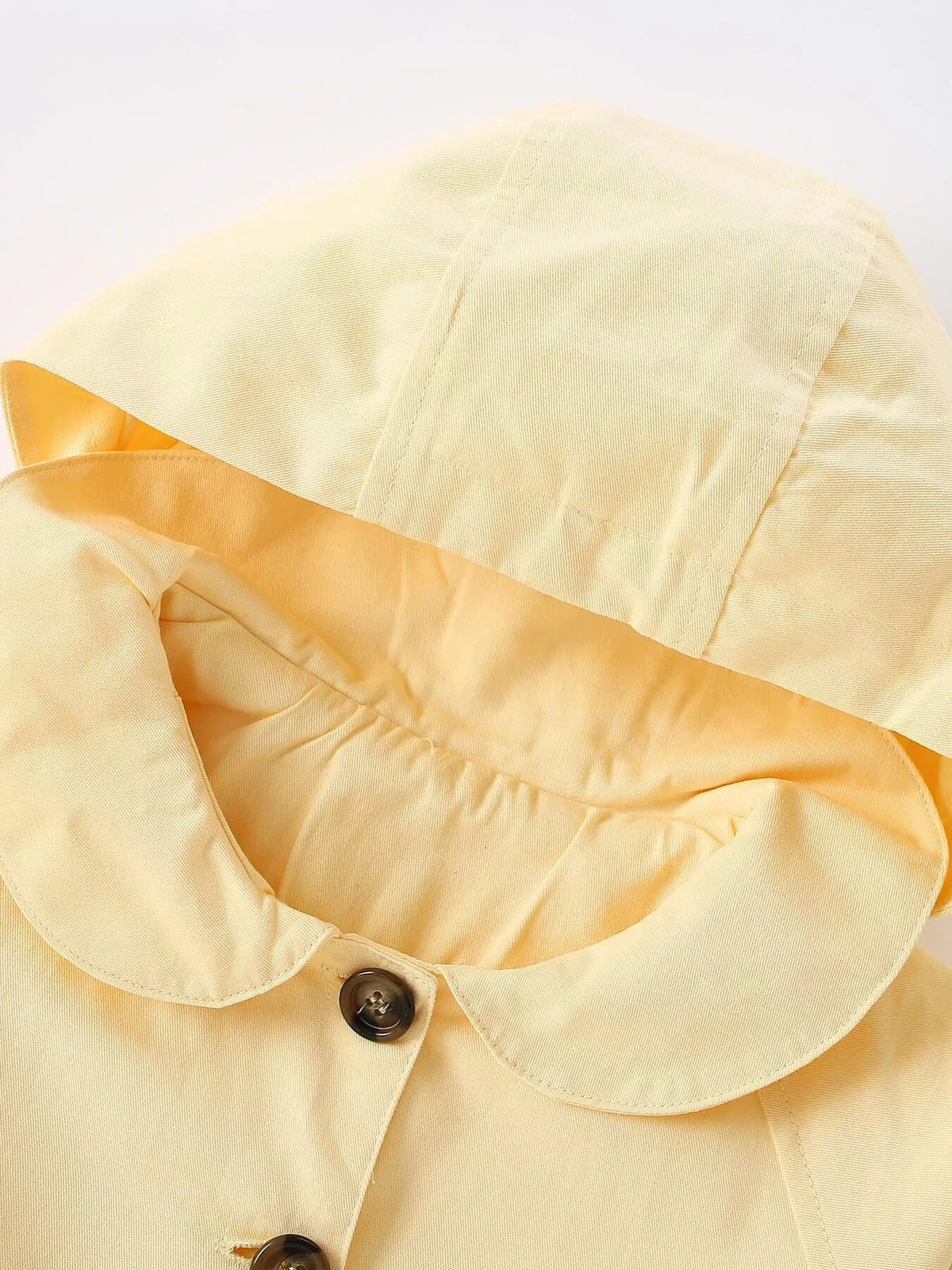 Children's Hooded Peplum Trench Coat - Lilixa.store