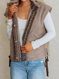 Side Bows Sherpa Fleece Vest - Lilixa.store