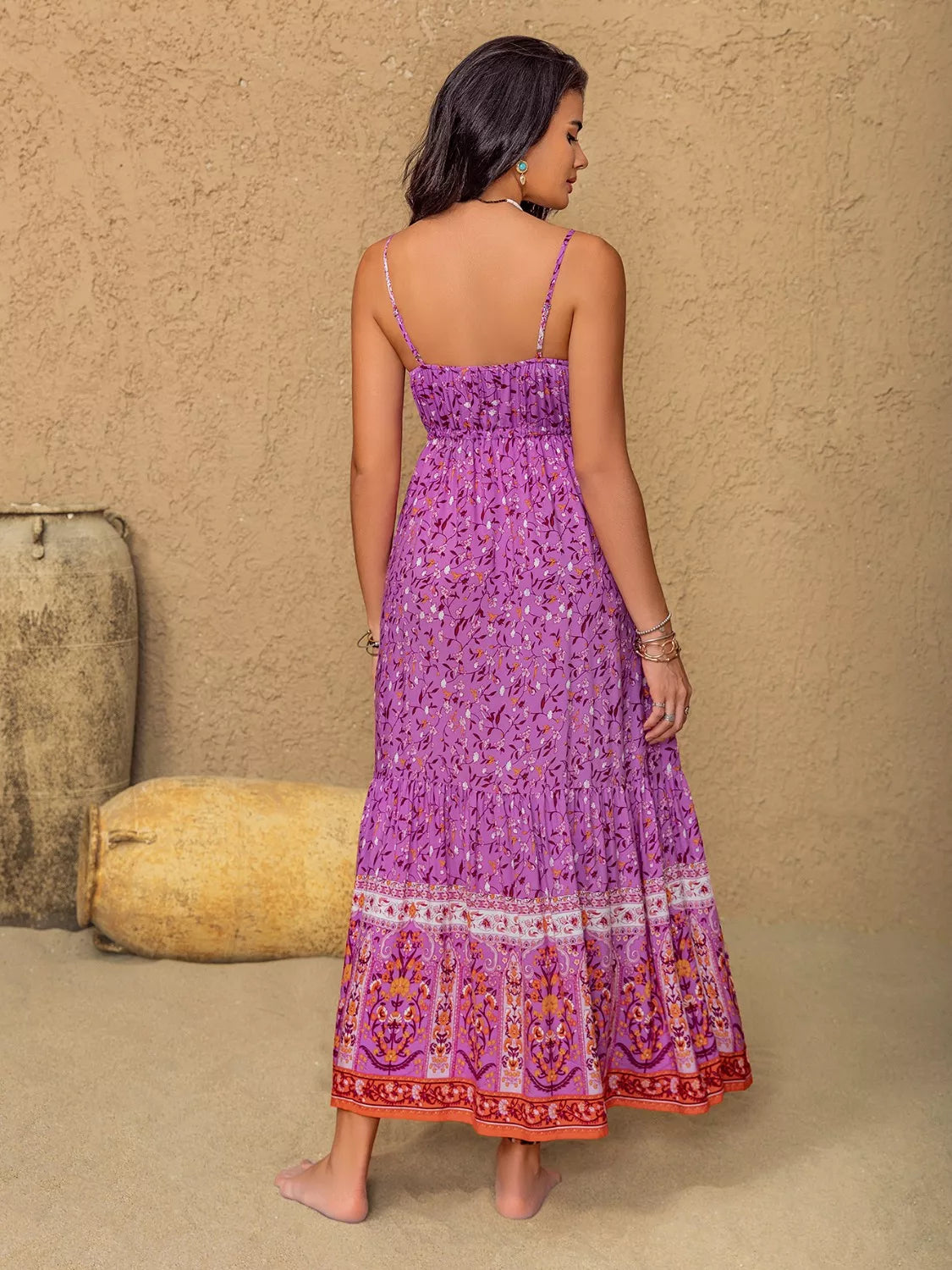 Tassel Floral Print Cami Dress - Lilixa.store