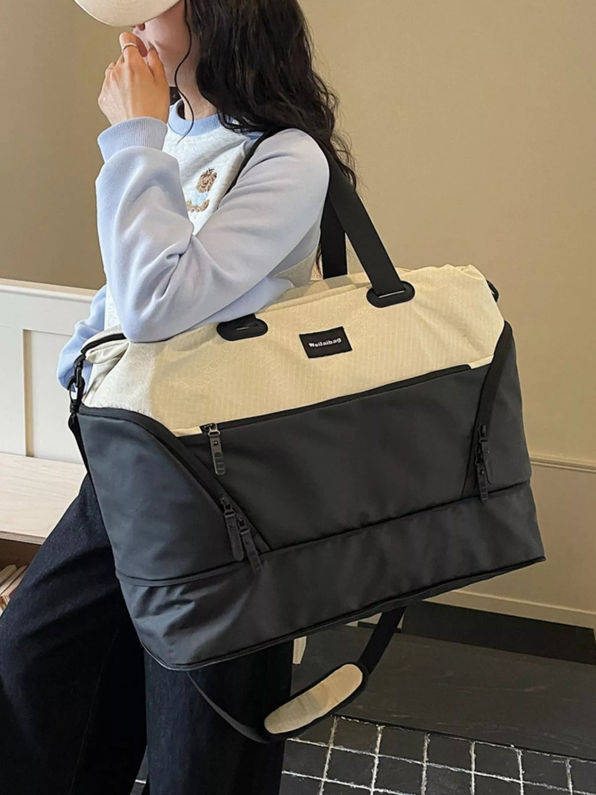 Two-Tone Duffle Bag - Lilixa.store
