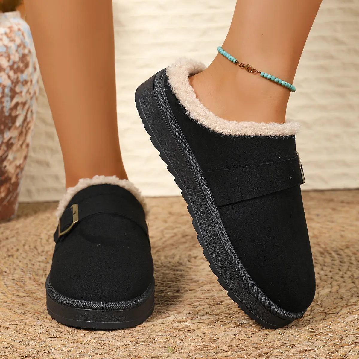 Round Toe Platform Slippers - Lilixa.store