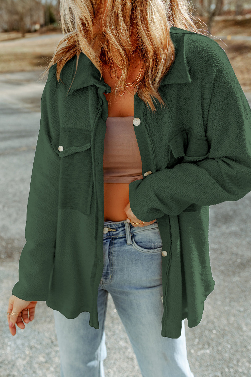 Button Down Long Sleeve Jacket, view 5