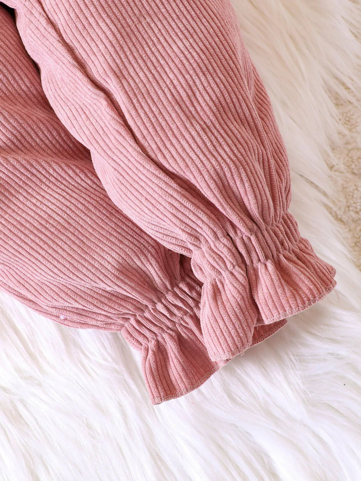Children's Ruffled Hem Corduroy Pants - Lilixa.store
