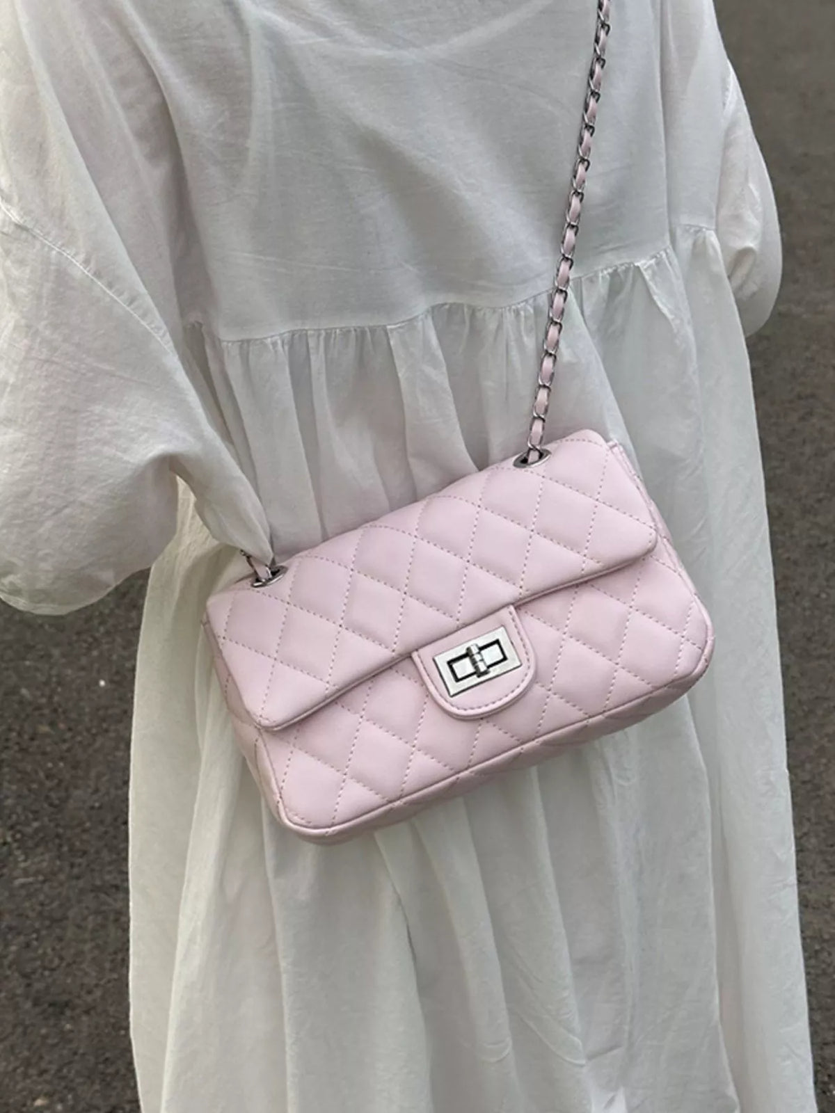 Quilted Chain Crossbody Bag