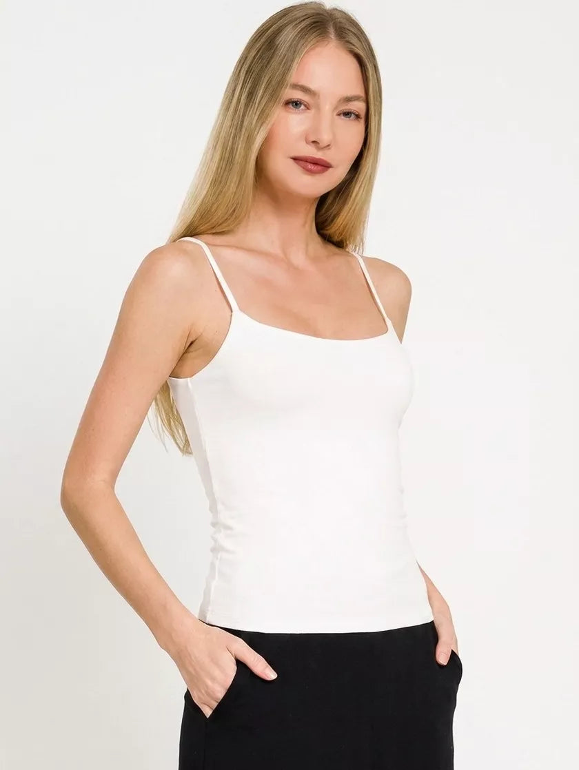 Zenana Double Layered Round Neck Spaghetti Cami - Lilixa.store