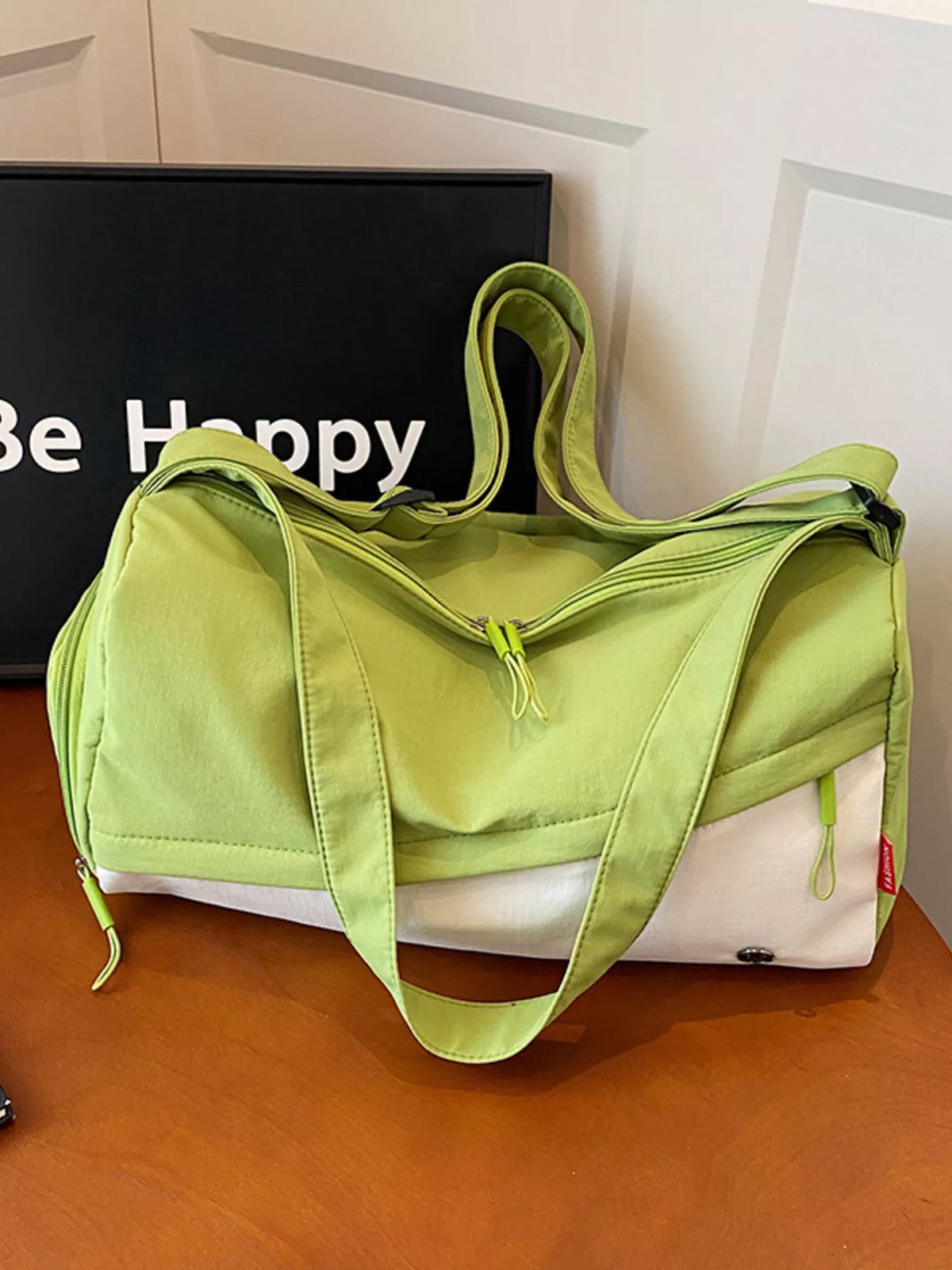 Color Block Travel Bag in Green, view 5