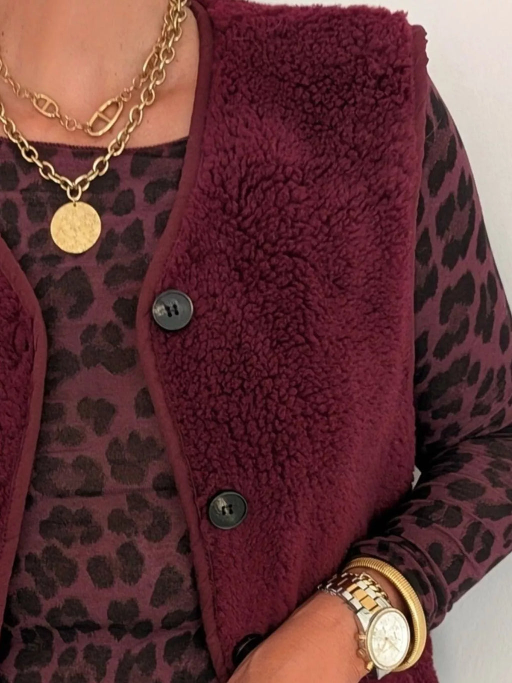 Fleece Button-Down Vest Coat - Lilixa.store