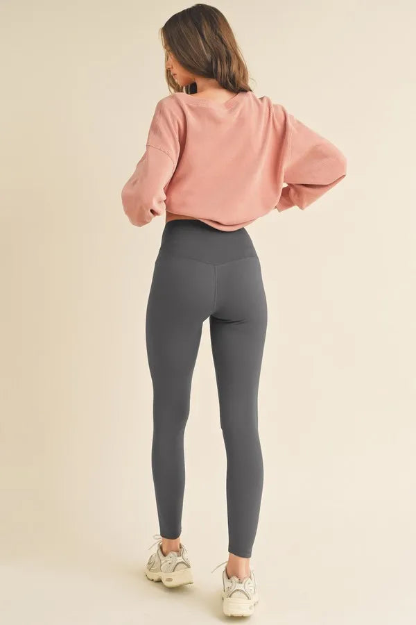 Yelete Full Size Fleece Lined High Waisted Leggings - Lilixa.store