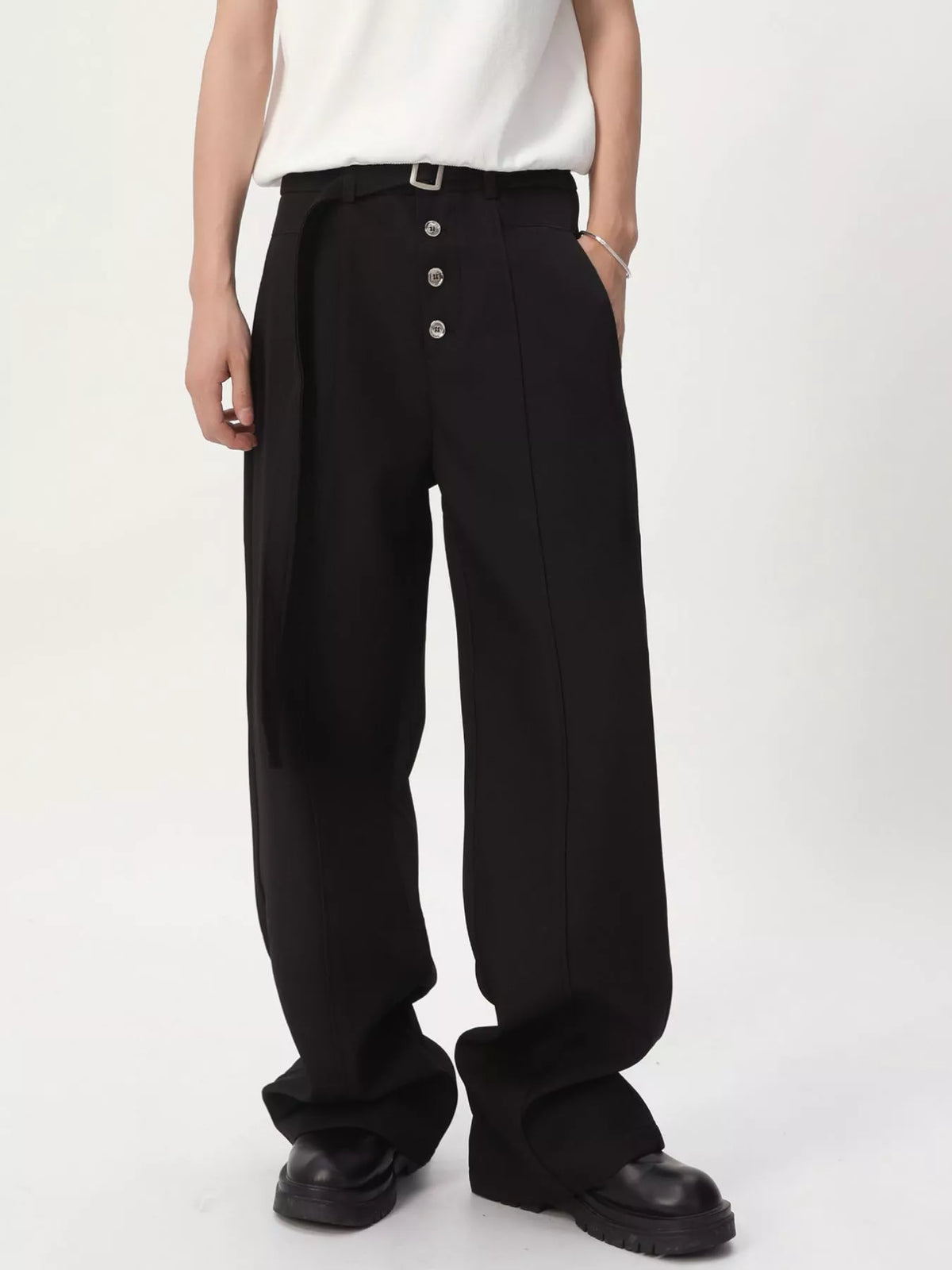 Men's High-Waisted Wide-Leg Pants - Lilixa.store
