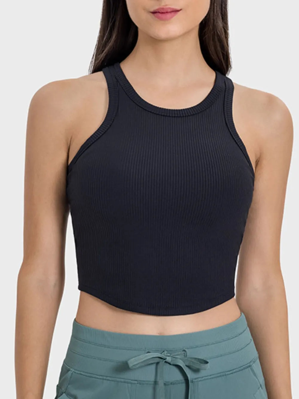 Millennia Round Neck Racerback Active Tank - Lilixa.store