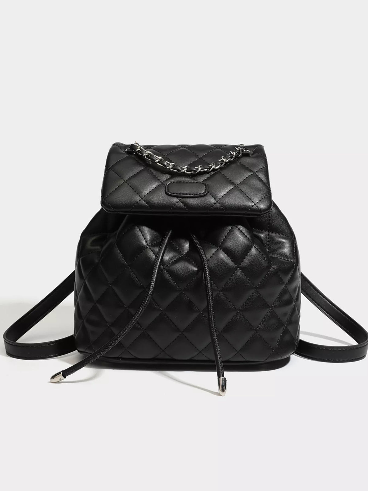 Quilted Chain Flap Backpack Bag - Lilixa.store