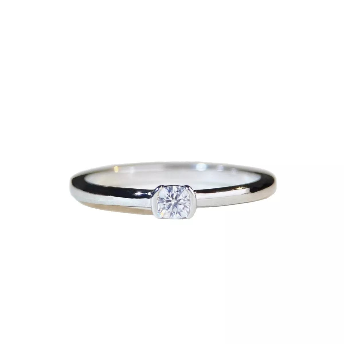 925 Sterling Silver Moissanite Ring