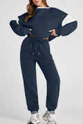 Drop Shoulder Loose Sweatshirt and Joggers Active Set - Lilixa.store