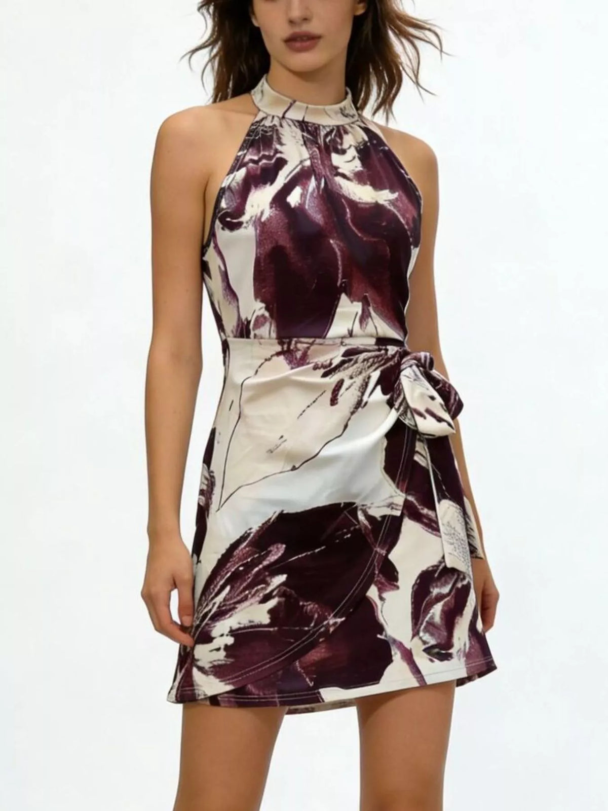 Printed Sleeveless Mini Dress - Lilixa.store