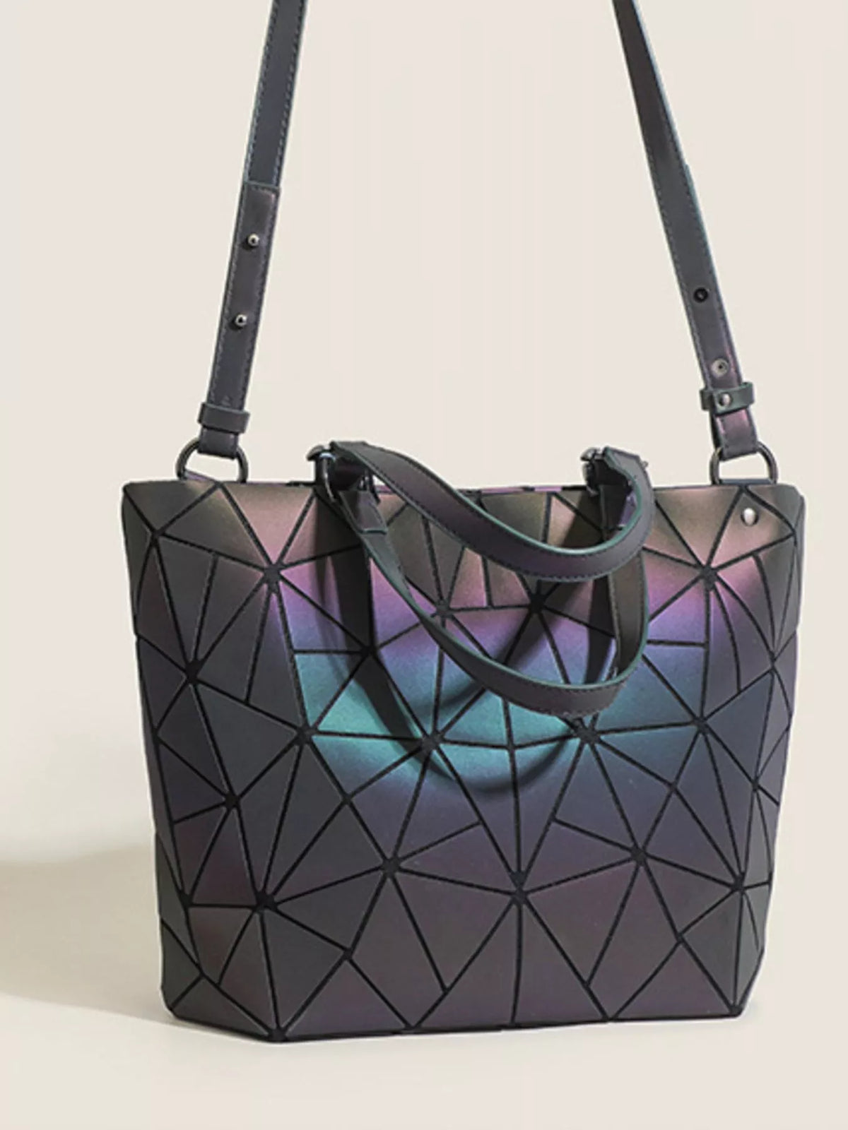 Geometric Modular Handbag in Dark Gray, view 5