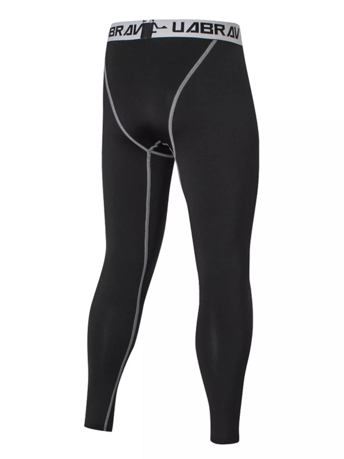 Men's Breathable Active Leggings in Black, view 3