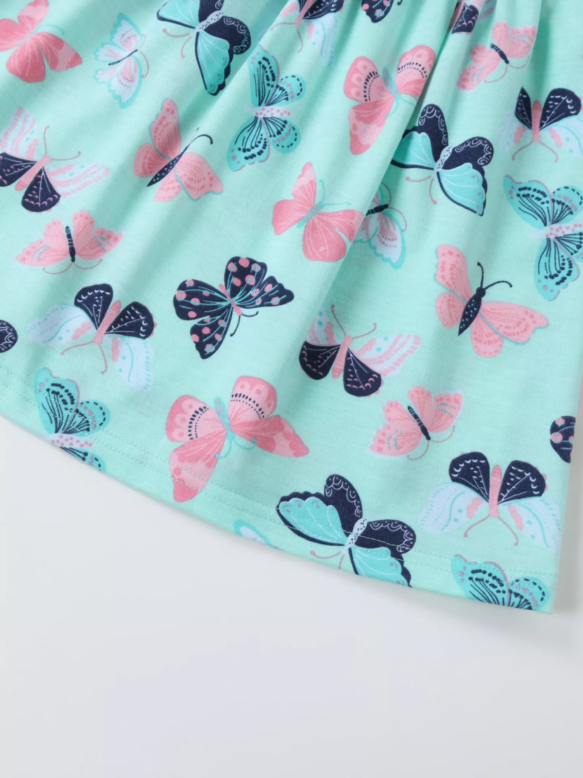 Children's Butterfly Print Ruffle Sleeve Dress - Lilixa.store