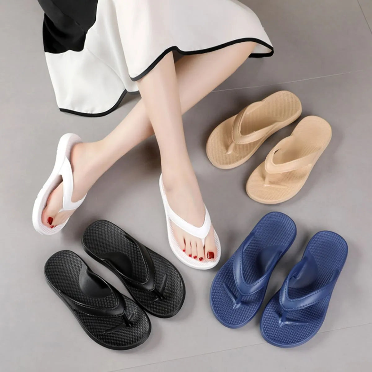 Toe Post Platform Slippers - Lilixa.store