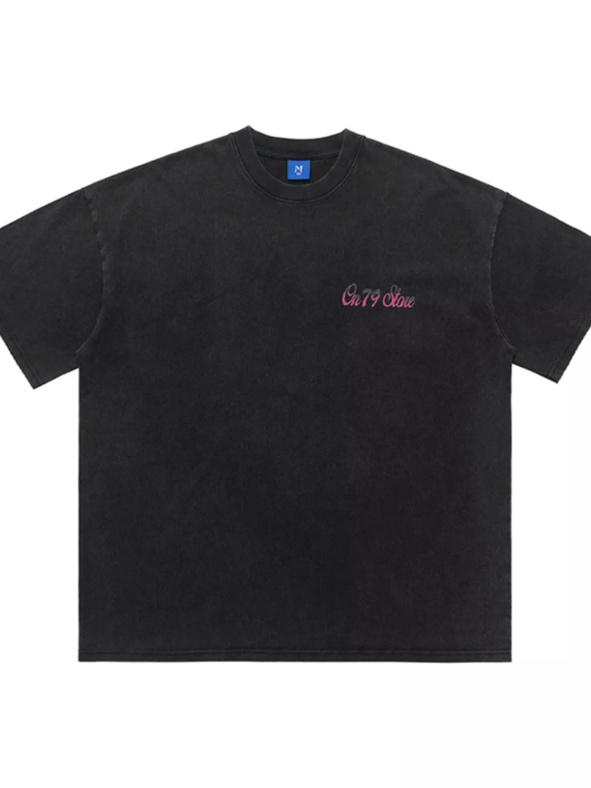 Men's Vintage Graphic Oversized Tee in Black, view 4
