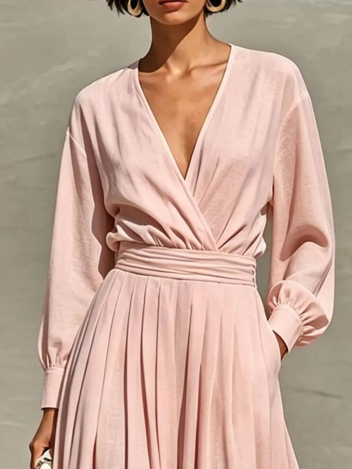 Long Sleeve Wide-Leg Jumpsuit