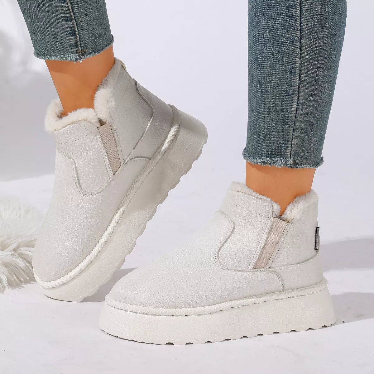 Round Toe Platform Boots - Lilixa.store