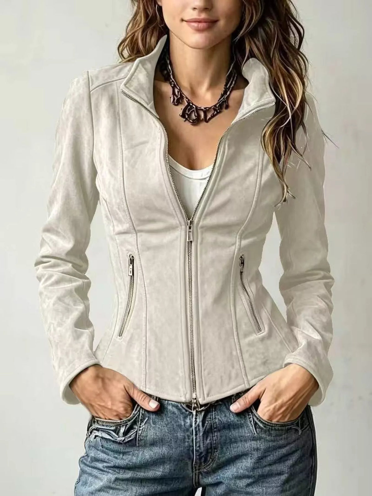 Slim-Fit Zip-Up Jacket