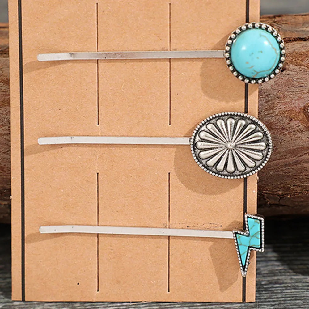 3 PCS/Set Artificial Turquoise Hair Pins - Lilixa.store