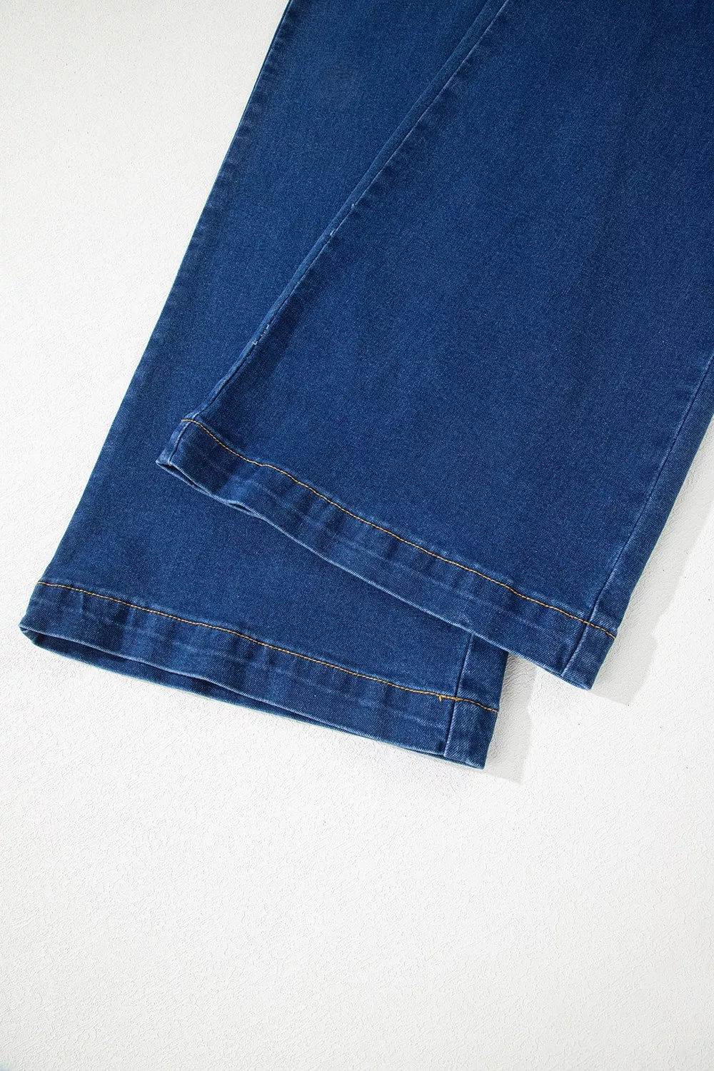 Hardware Decor Patched Pockets Wide Leg Jeans - Lilixa.store