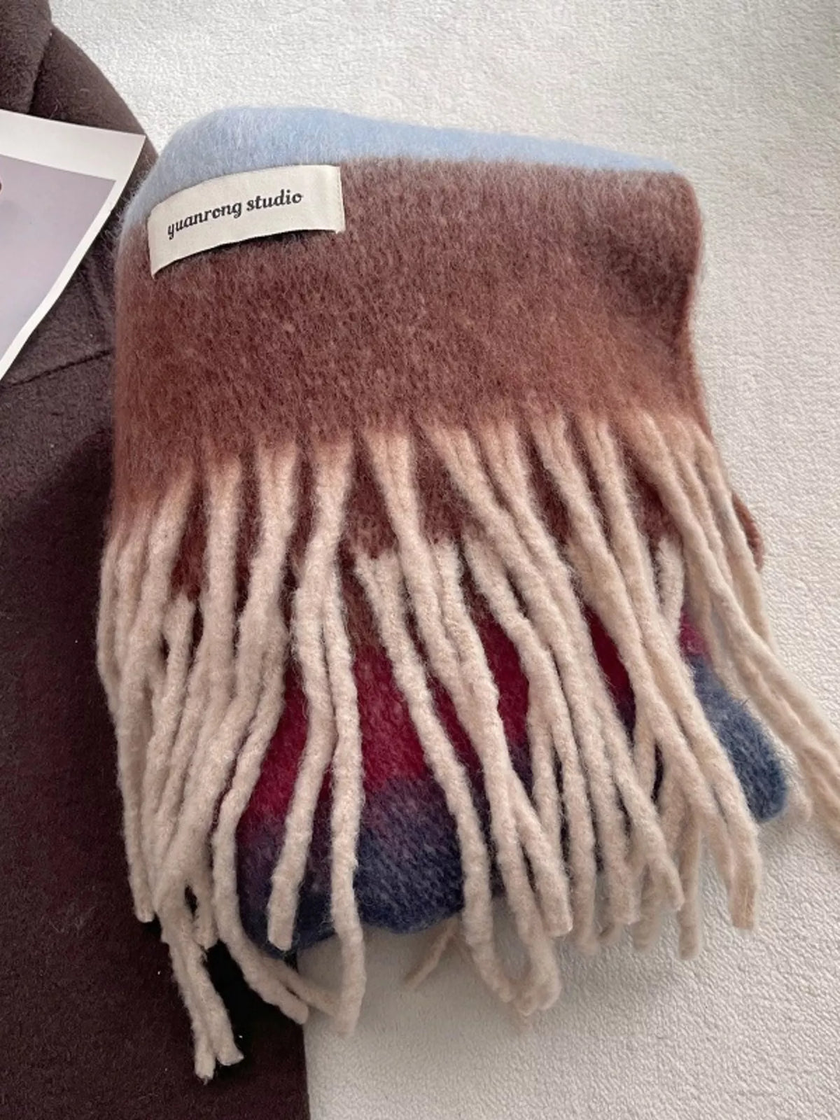 Soft Plaid Tassel Warm Scarf - Lilixa.store