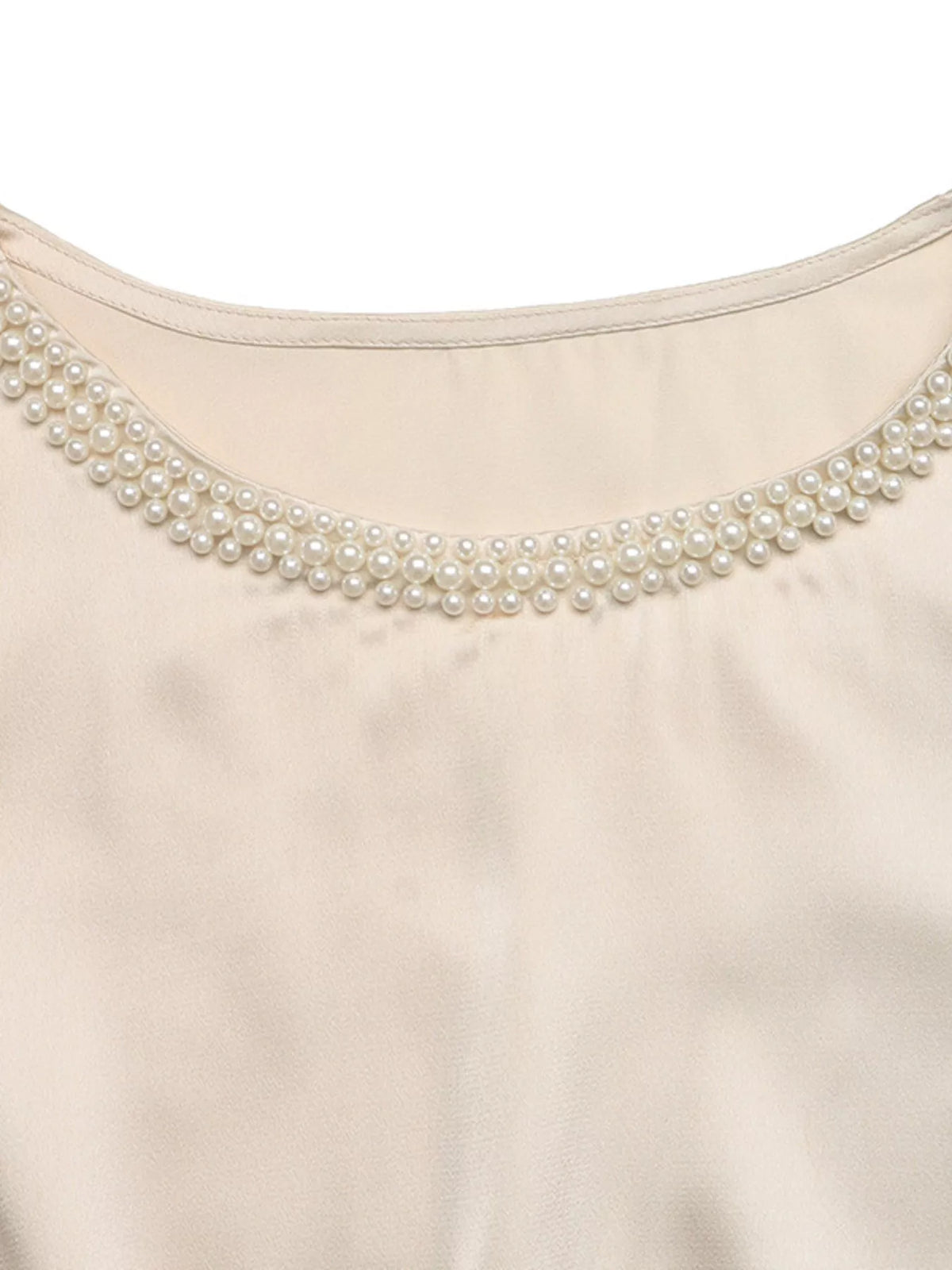 Pearl Trim Satin Bodysuit - Lilixa.store