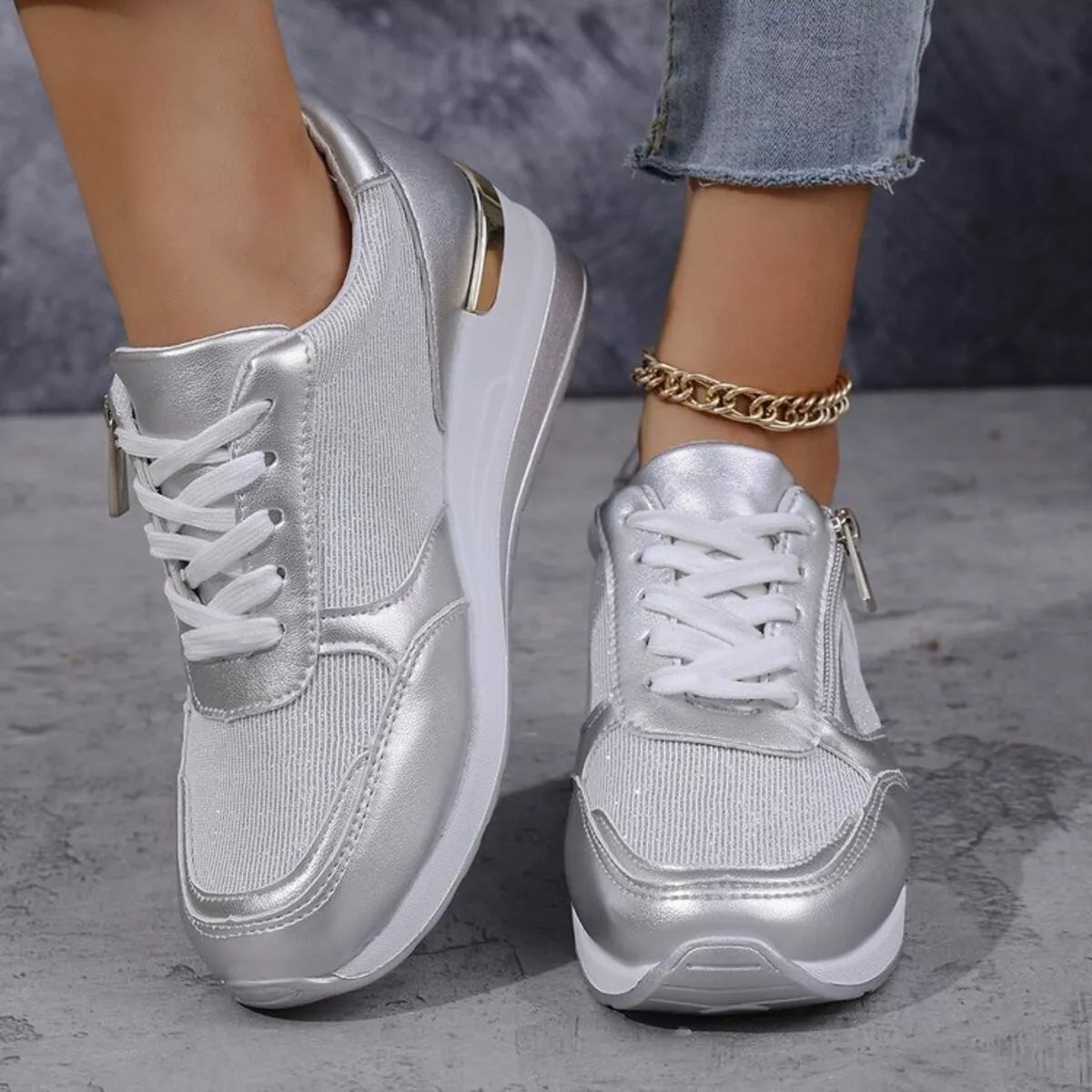 Lace Up Wedge Athletic - Lilixa.store