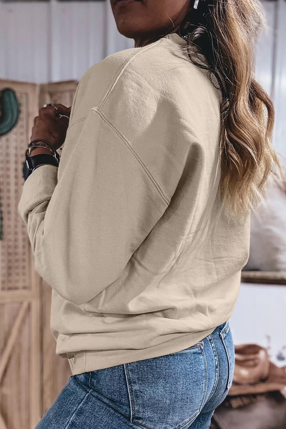 God Is Good Letter Graphic Crew Neck Sweatshirt - Lilixa.store