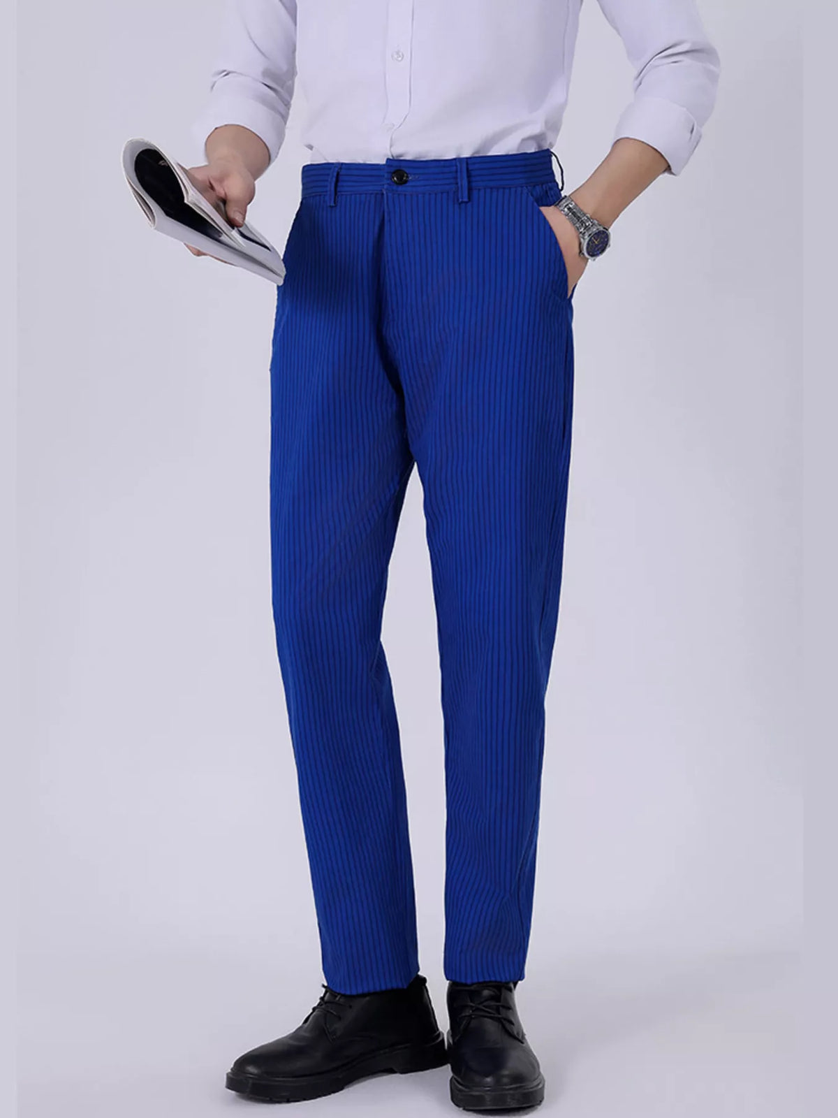 Men's Slim Fit Pants in Royal Blue