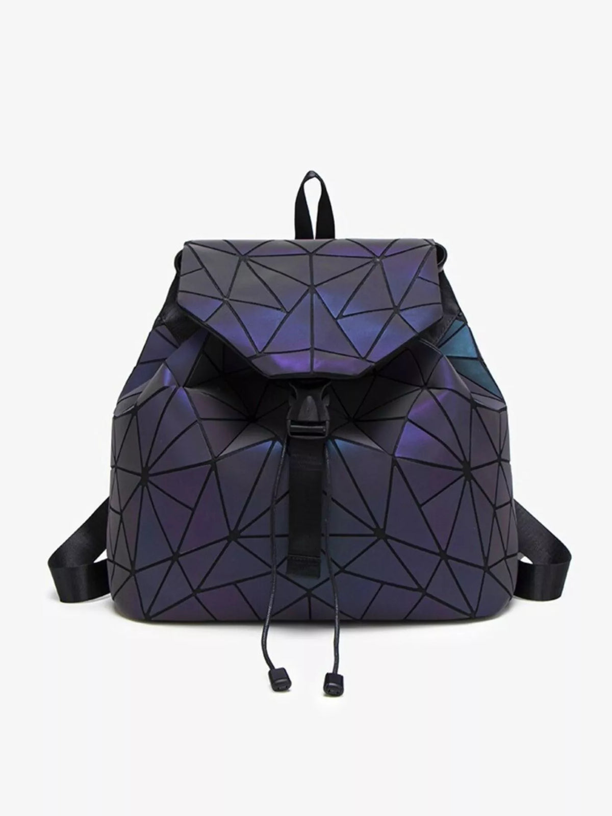 Geometric Backpack Bag in Blue Purple, view 5