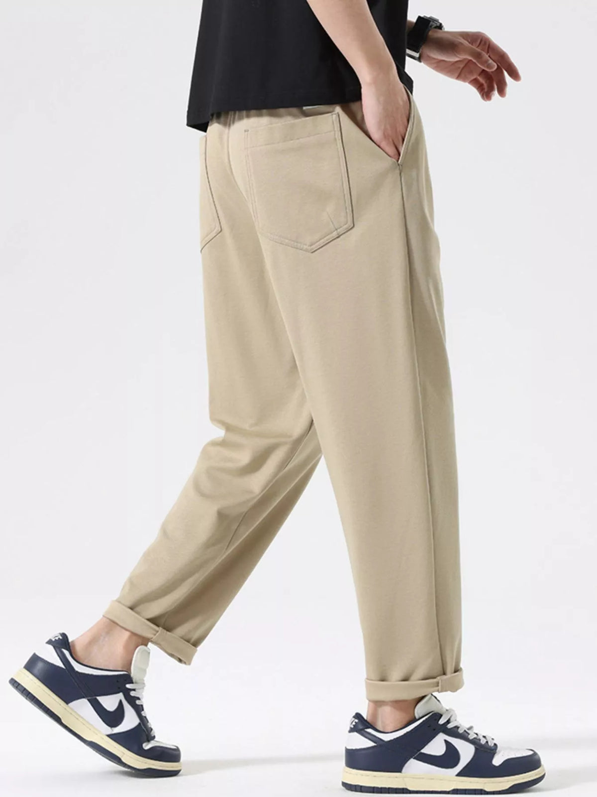 Men's Plus Size Casual Drawstring Pants, view 5