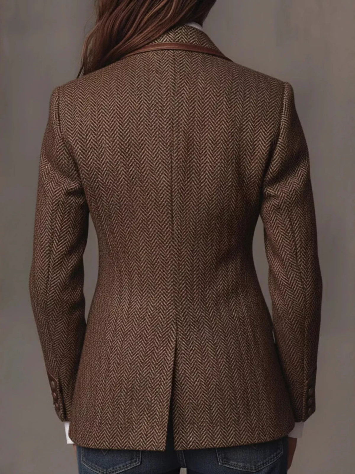 Full Size Lapel Collar Slim Fit Blazer Plus Size - Lilixa.store