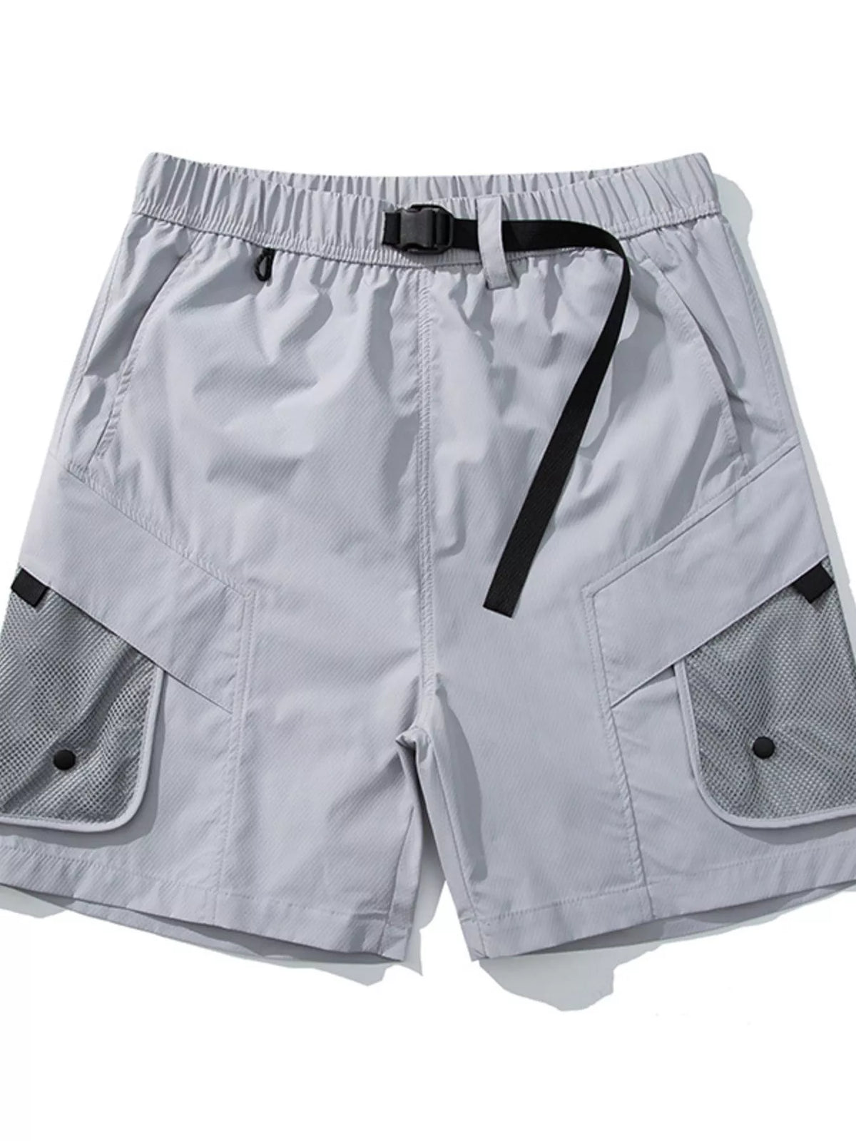 Men's Multi-Pocket Quick-Dry Cargo Shorts in Cloud Gray, view 4