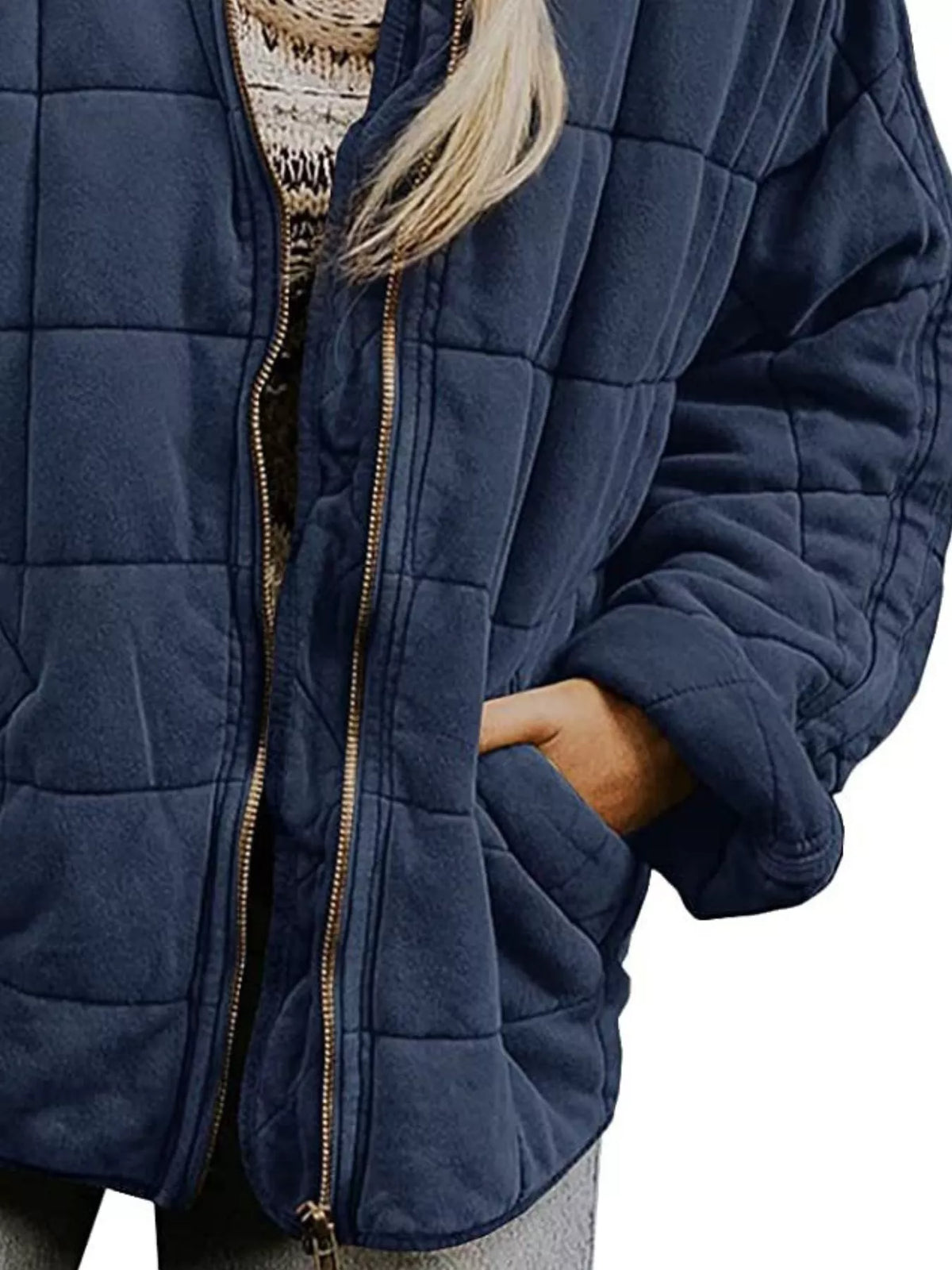 Quilted Zip Up Outerwear, view 13