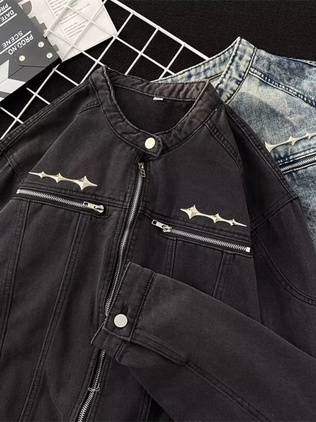 Men's Zip Up Denim Jacket - Lilixa.store