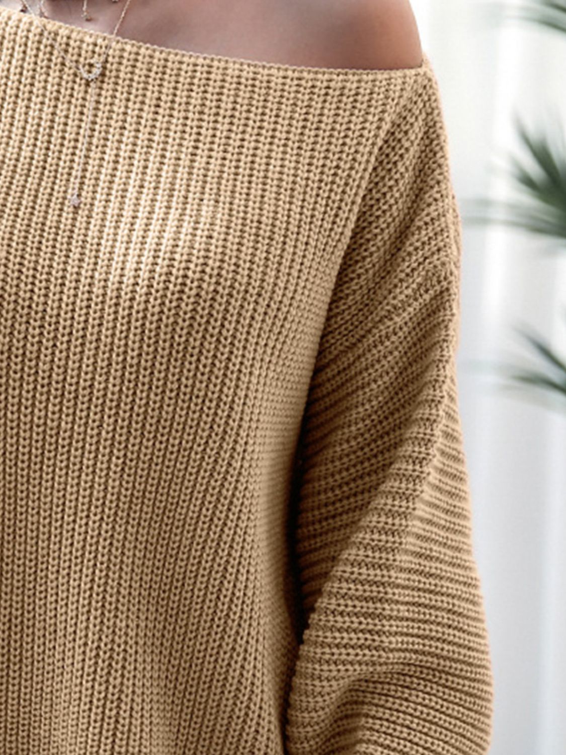 Rib-Knit Mini Sweater Dress, view 6