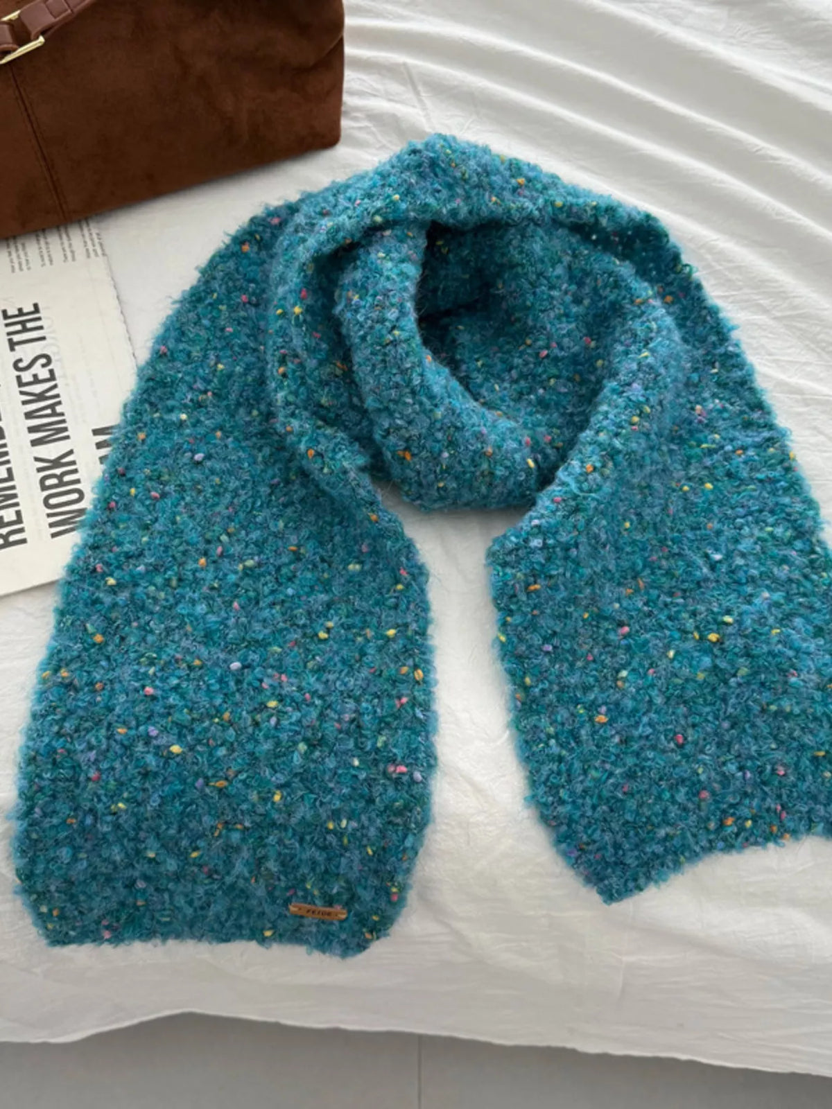 Cozy Knitted Multicolor Speckled Scarf - Lilixa.store