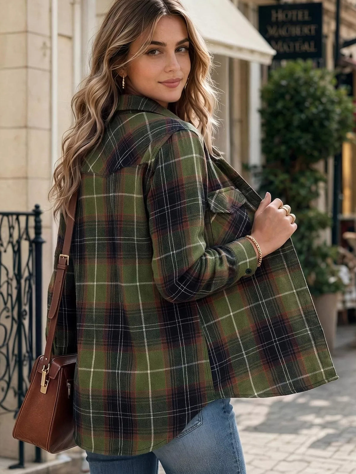Casual Plaid Button-Down Shirt - Lilixa.store