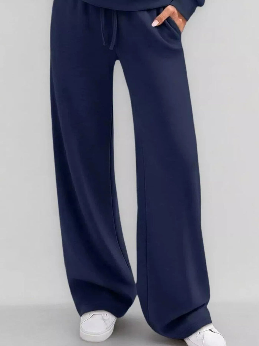 Button Detail Dropped Shoulder Top and Pants Set - Lilixa.store