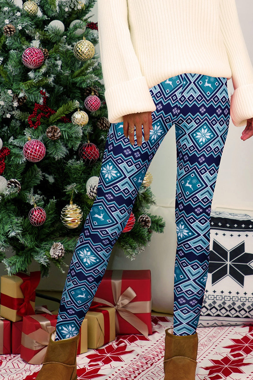 Full Size Geometric Leggings - Lilixa.store