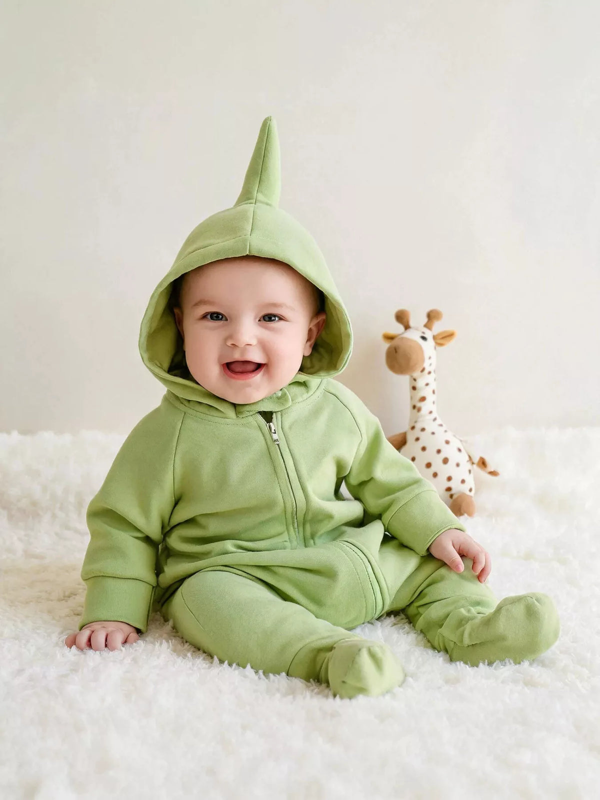 Children's Antenna Hooded One-Piece Jumpsuit