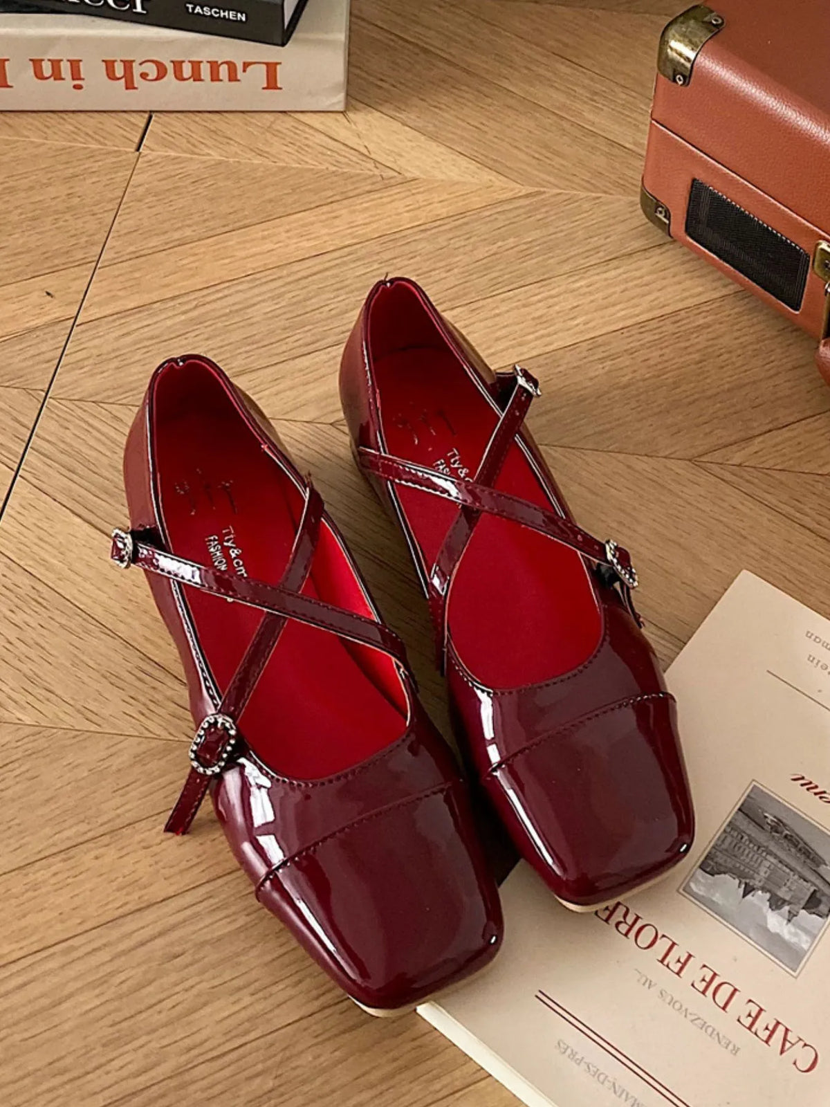 Square Toe Block Heels Mary Jane Shoes - Lilixa.store
