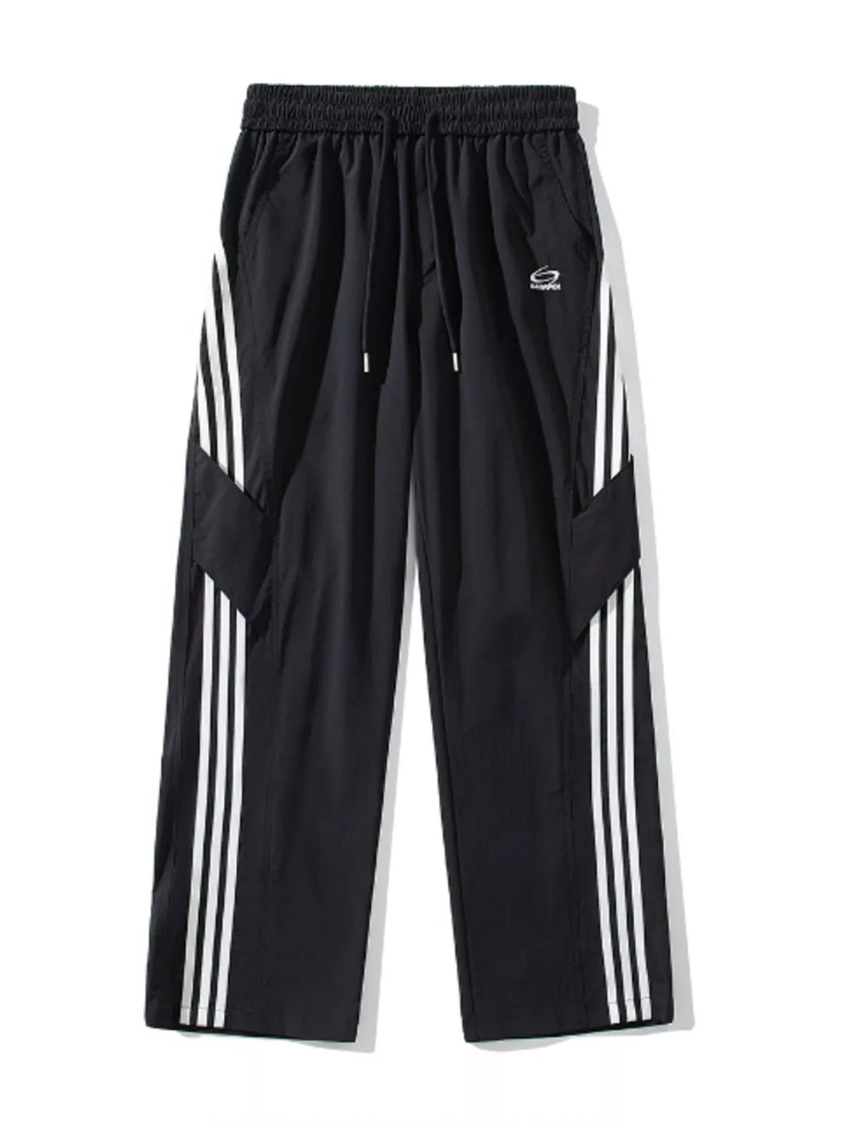 Men's Full Size Stripe Wide Leg Pants Plus Size, view 3