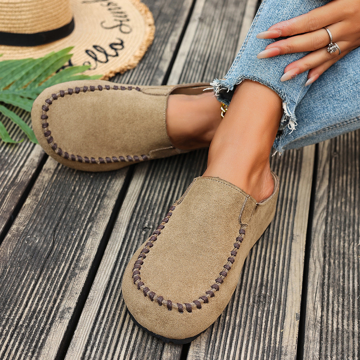 Round Toe Slip-Ons, view 7