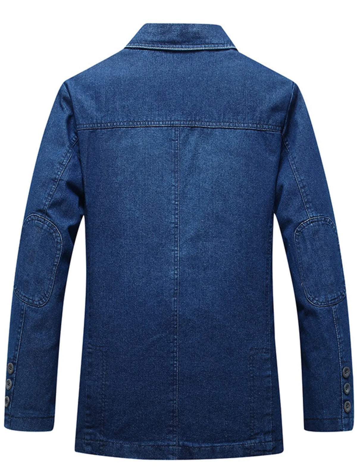 Men's Plus Size Button Up Long Sleeve Denim Blazer - Lilixa.store
