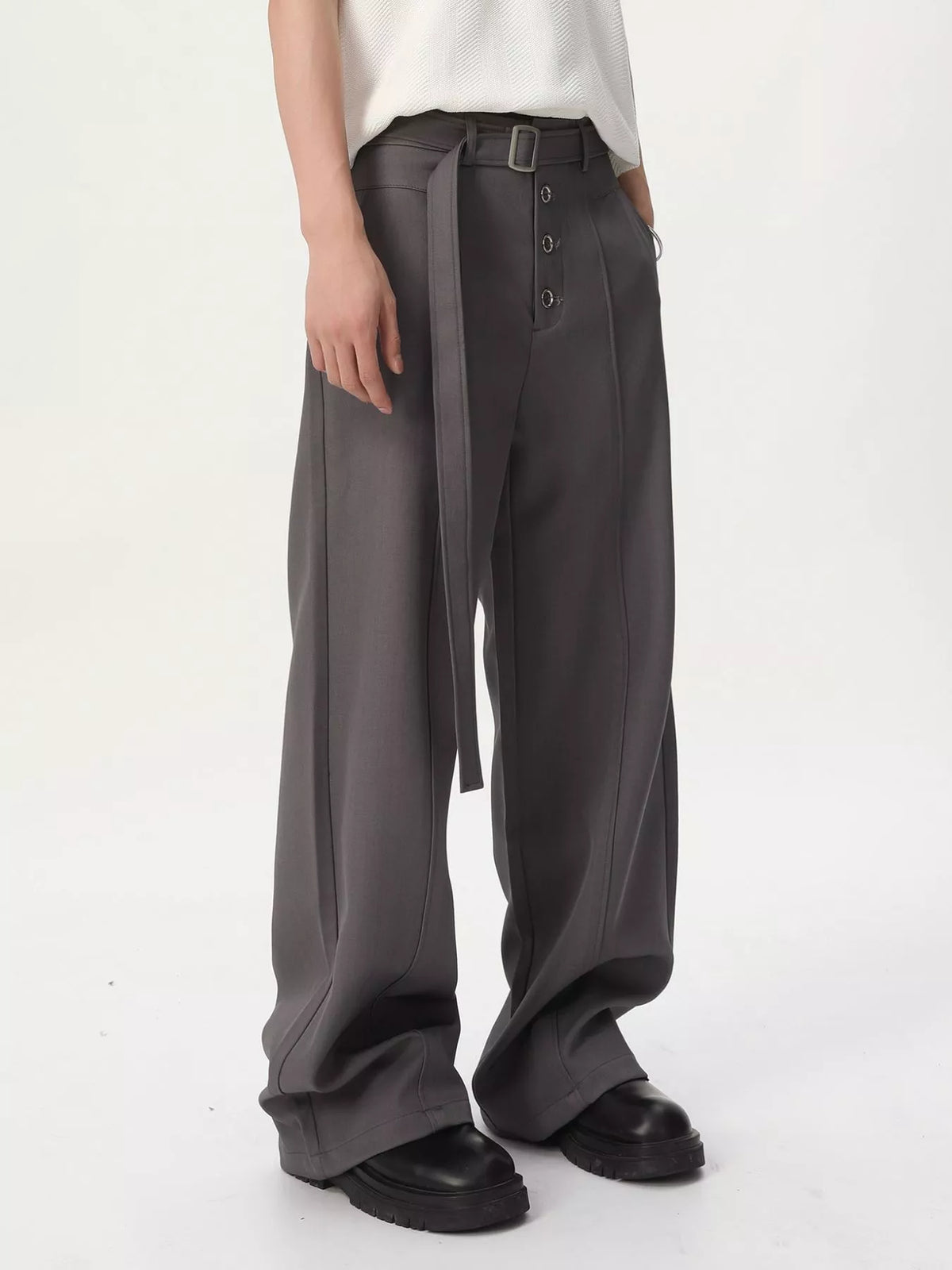 Men's High-Waisted Wide-Leg Pants - Lilixa.store